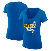 Buffalo Sabres G-III 4Her by Carl Banks Women's Super-Slim Fit Lightweight Team Sport V-Neck T-Shirt Royal