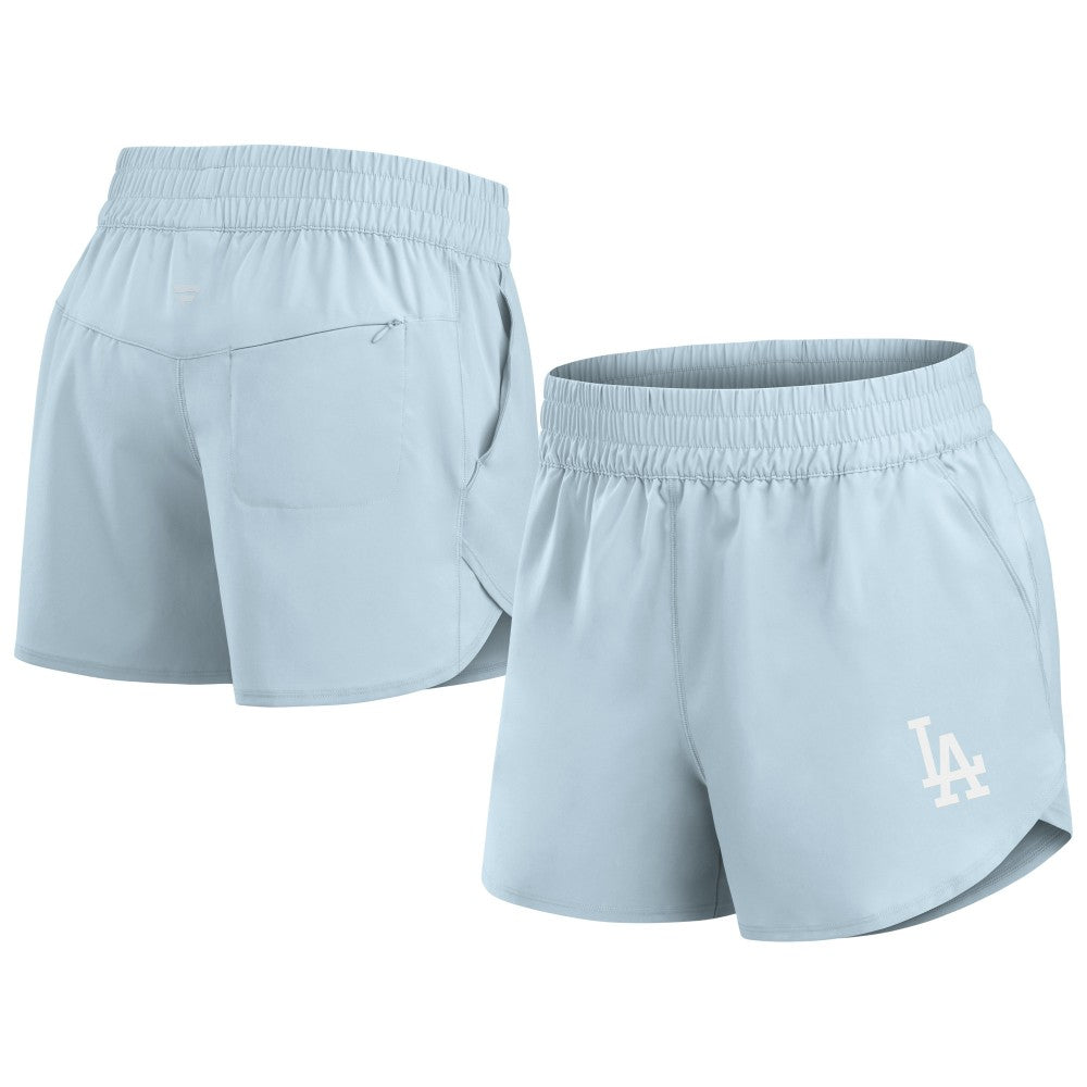 Los Angeles Dodgers Women's Studio Woven Vibe Shorts Light Blue