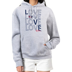 Columbus Blue Jackets G-III 4Her by Carl Banks Women's Hockey Love Fleece Pullover Hoodie Gray