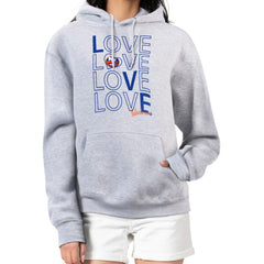 New York Islanders G-III 4Her by Carl Banks Women's Hockey Love Fleece Pullover Hoodie Gray