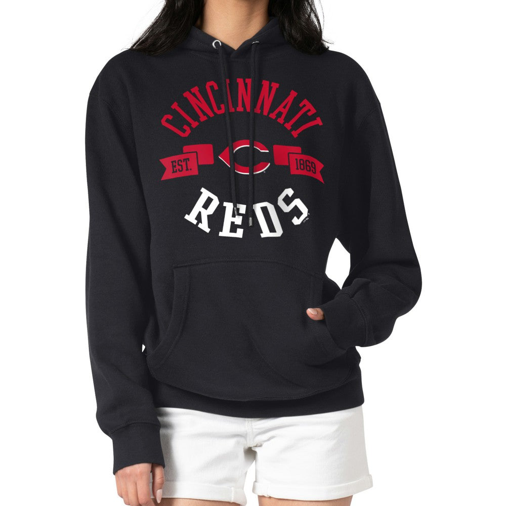 Cincinnati Reds G-III 4Her by Carl Banks Women's City Graphic Pullover Hoodie Black
