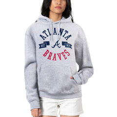 Atlanta Braves G-III 4Her by Carl Banks Women's City Graphic Pullover Hoodie Heather Gray