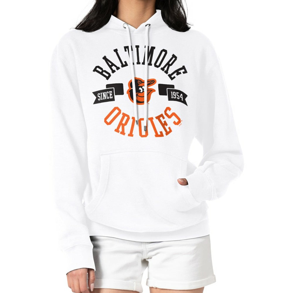 Baltimore Orioles G-III 4Her by Carl Banks Women's City Graphic Pullover Hoodie White