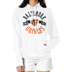 Baltimore Orioles G-III 4Her by Carl Banks Women's City Graphic Pullover Hoodie White