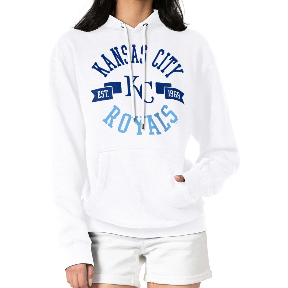 Kansas City Royals G-III 4Her by Carl Banks Women's City Graphic Pullover Hoodie White