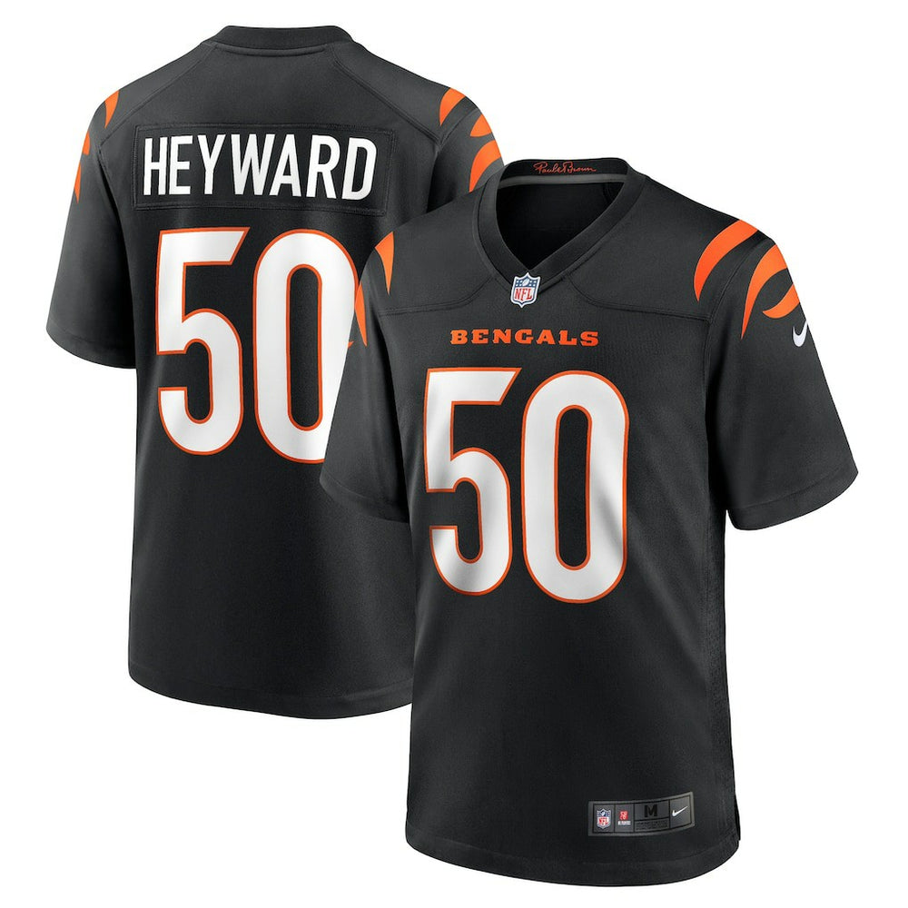 Shaka Heyward Cincinnati Bengals Team Game Jersey - Black