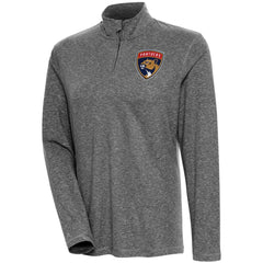 Florida Panthers Antigua Women's Confront Quarter-Zip Pullover Top Heather Black