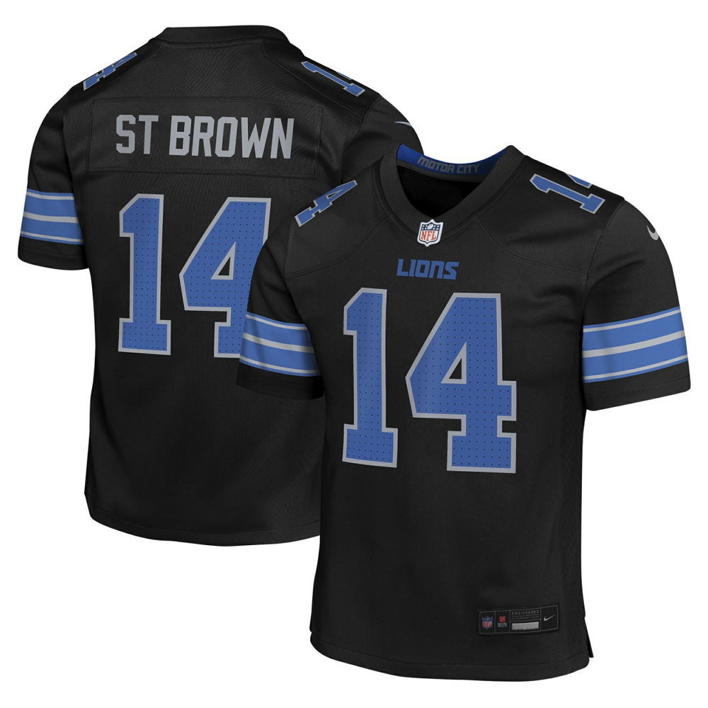 Amon-Ra St. Brown Detroit Lions Youth Game Jersey - Black