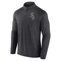 Chicago White Sox Profile Big & Tall Raglan Quarter-Zip Top Black