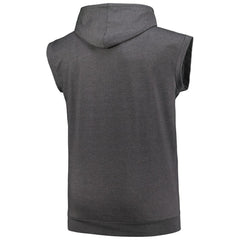 Houston Astros Profile Big & Tall Muscle Sleeveless Pullover Hoodie Heather Charcoal