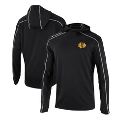 Chicago Blackhawks Columbia Omni-Wick Shotgun Long Sleeve Hoodie T-Shirt Black