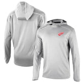 Detroit Red Wings Columbia Omni-Wick Shotgun Long Sleeve Hoodie T-Shirt Gray
