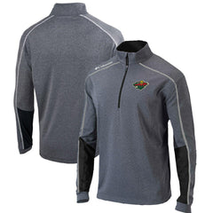 Minnesota Wild Columbia Omni-Wick Shotgun 2.0 Quarter-Zip Pullover Top Gray/Black
