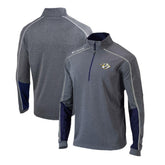Nashville Predators Columbia Omni-Wick Shotgun 2.0 Quarter-Zip Pullover Top Gray/Navy