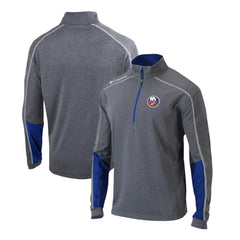 New York Islanders Columbia Omni-Wick Shotgun 2.0 Quarter-Zip Pullover Top Gray/Blue