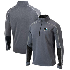 San Jose Sharks Columbia Omni-Wick Shotgun 2.0 Quarter-Zip Pullover Top Gray/Black