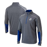 Tampa Bay Lightning Columbia Omni-Wick Shotgun 2.0 Quarter-Zip Pullover Top Gray/Blue