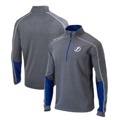 Tampa Bay Lightning Columbia Omni-Wick Shotgun 2.0 Quarter-Zip Pullover Top Gray/Blue
