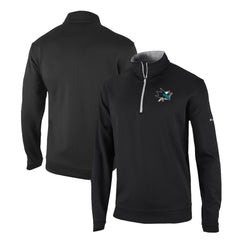 San Jose Sharks Columbia Omni-Wick Wickhams Hills Half-Zip Pullover Top Black