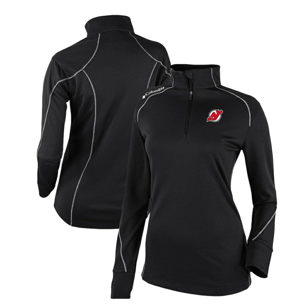 New Jersey Devils Columbia Women's Omni-Wick Shotgun 2.0 Quarter-Zip Pullover Top Black