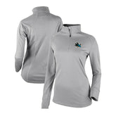 San Jose Sharks Columbia Women's Omni-Wick Shotgun 2.0 Quarter-Zip Pullover Top Gray