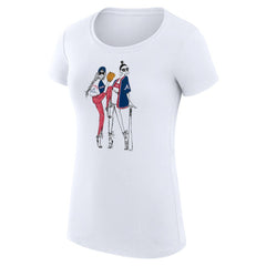 Atlanta Braves G-III 4Her by Carl Banks Women's Super-Slim Fit Lightweight Baseball Girls T-Shirt White