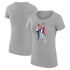 Boston Red Sox G-III 4Her by Carl Banks Women's Super-Slim Fit Lightweight Baseball Girls T-Shirt Heather Gray