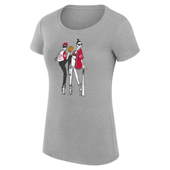 Cincinnati Reds G-III 4Her by Carl Banks Women's Super-Slim Fit Lightweight Baseball Girls T-Shirt Heather Gray