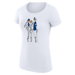 Los Angeles Dodgers G-III 4Her by Carl Banks Women's Super-Slim Fit Lightweight Baseball Girls T-Shirt White