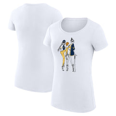 Milwaukee Brewers G-III 4Her by Carl Banks Women's Super-Slim Fit Lightweight Baseball Girls T-Shirt White
