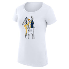 Milwaukee Brewers G-III 4Her by Carl Banks Women's Super-Slim Fit Lightweight Baseball Girls T-Shirt White