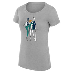 Seattle Mariners G-III 4Her by Carl Banks Women's Super-Slim Fit Lightweight Baseball Girls T-Shirt Heather Gray