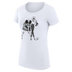Los Angeles Kings G-III 4Her by Carl Banks Women's Super-Slim Fit Lightweight Hockey Girls T-Shirt White