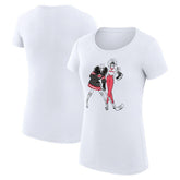 New Jersey Devils G-III 4Her by Carl Banks Women's Super-Slim Fit Lightweight Hockey Girls T-Shirt White