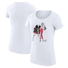 New Jersey Devils G-III 4Her by Carl Banks Women's Super-Slim Fit Lightweight Hockey Girls T-Shirt White