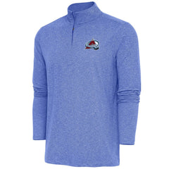 Colorado Avalanche Antigua Hunk Quarter-Zip Pullover Top Heather Royal