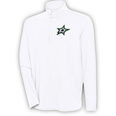 Dallas Stars Antigua Hunk Quarter-Zip Pullover Top White