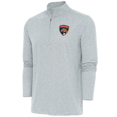 Florida Panthers Antigua Hunk Quarter-Zip Pullover Top Heather Gray