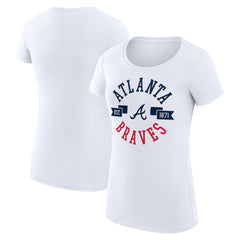 Atlanta Braves G-III 4Her by Carl Banks Women's Super-Slim Fit Lightweight City Graphic T-Shirt White