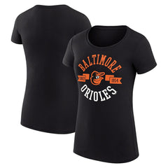 Baltimore Orioles G-III 4Her by Carl Banks Women's Super-Slim Fit Lightweight City Graphic T-Shirt Black