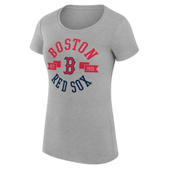 Boston Red Sox G-III 4Her by Carl Banks Women's Super-Slim Fit Lightweight City Graphic T-Shirt Heather Gray