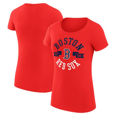 Boston Red Sox G-III 4Her by Carl Banks Women's Super-Slim Fit Lightweight City Graphic T-Shirt Red