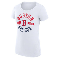 Boston Red Sox G-III 4Her by Carl Banks Women's Super-Slim Fit Lightweight City Graphic T-Shirt White