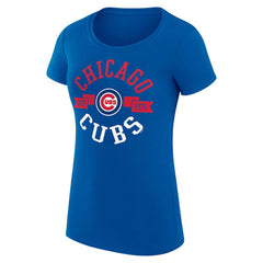 Chicago Cubs G-III 4Her by Carl Banks Women's Super-Slim Fit Lightweight City Graphic T-Shirt Royal