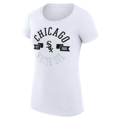 Chicago White Sox G-III 4Her by Carl Banks Women's Super-Slim Fit Lightweight City Graphic T-Shirt White