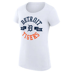 Detroit Tigers G-III 4Her by Carl Banks Women's Super-Slim Fit Lightweight City Graphic T-Shirt White
