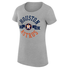 Houston Astros G-III 4Her by Carl Banks Women's Super-Slim Fit Lightweight City Graphic T-Shirt Heather Gray