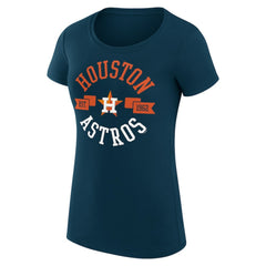 Houston Astros G-III 4Her by Carl Banks Women's Super-Slim Fit Lightweight City Graphic T-Shirt Navy