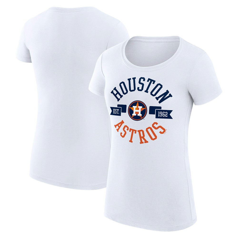 Houston Astros G-III 4Her by Carl Banks Women's Super-Slim Fit Lightweight City Graphic T-Shirt White