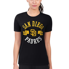 San Diego Padres G-III 4Her by Carl Banks Women's Super-Slim Fit Lightweight City Graphic T-Shirt Black